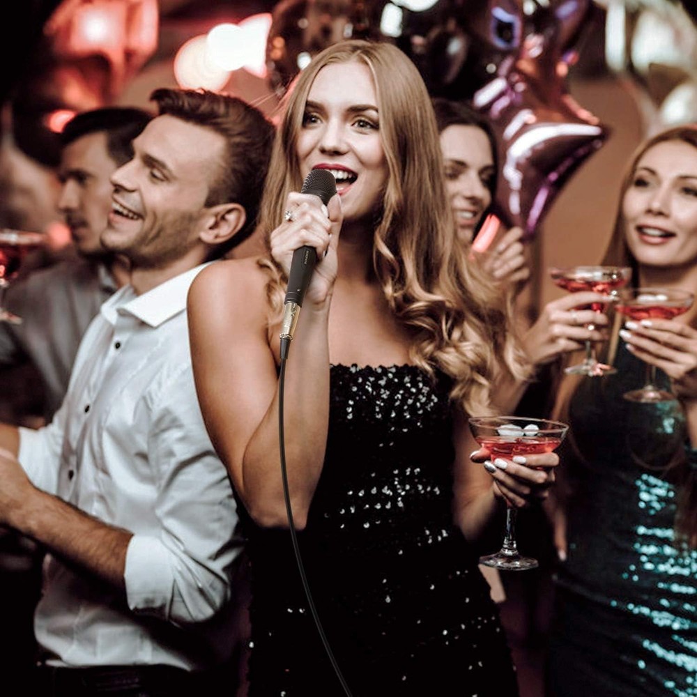 Studio-Quality Handheld Karaoke Microphone - Mute Function & XLR Cable