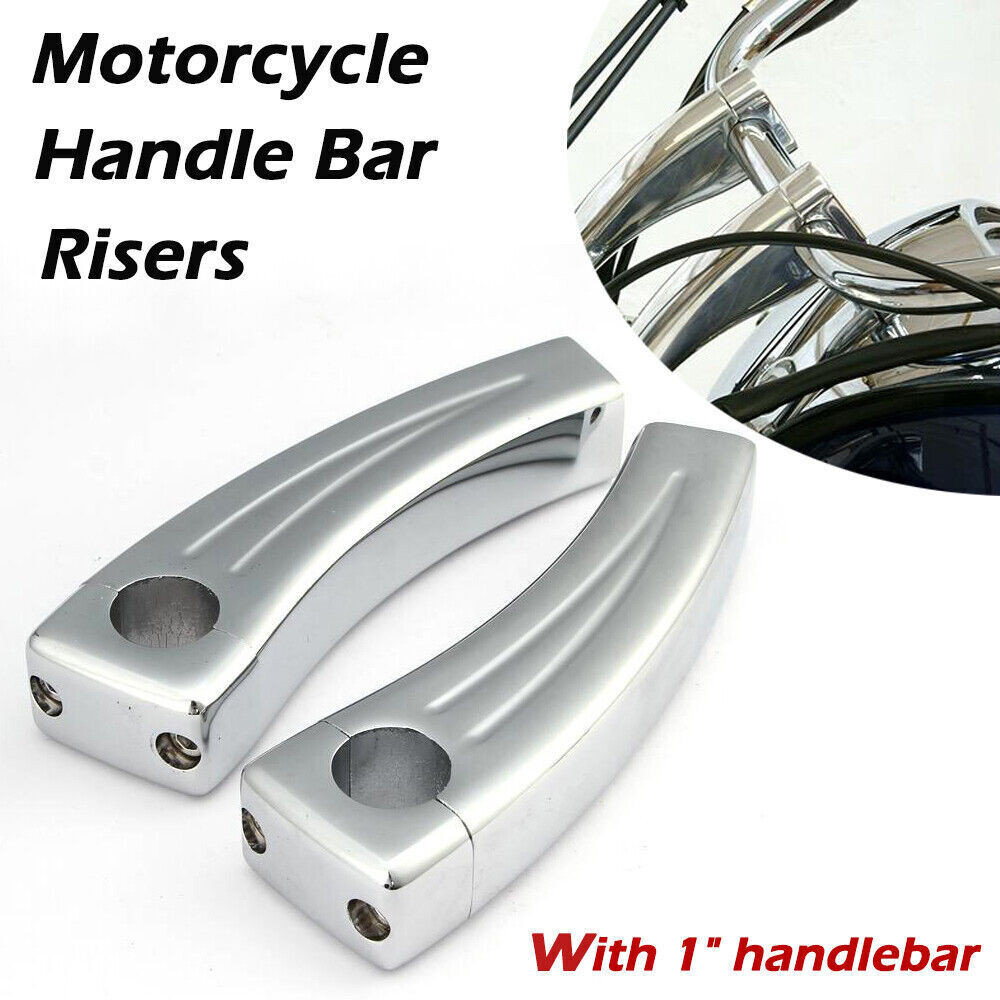 6" Chrome Handlebar Pullback Risers For Universal Motorcycle 1" inch Bar US