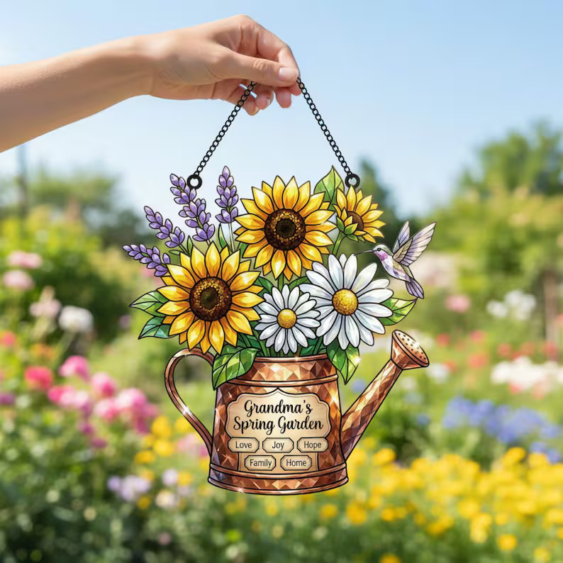 Personalized Sunflower Suncatcher Acrylic