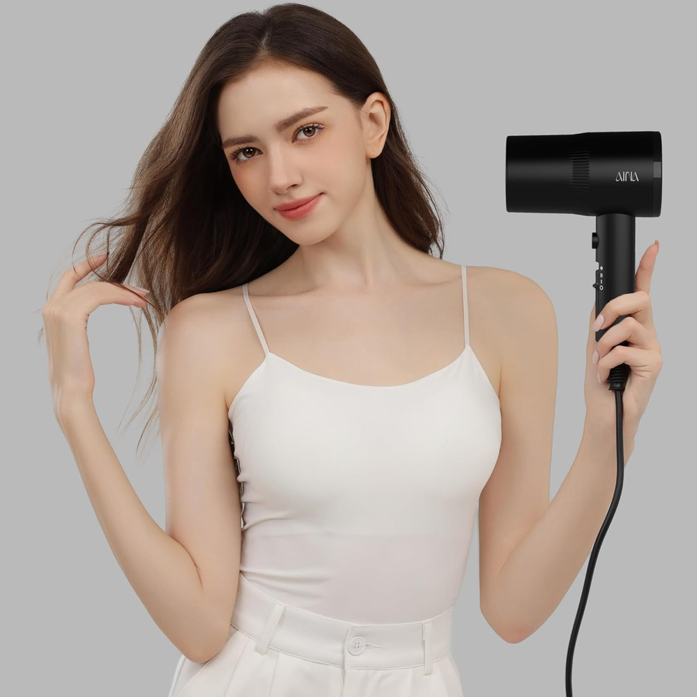 AINA Hair Dryer with Diffuser, Blow Dryer for Women | Advanced Ionic Technology,