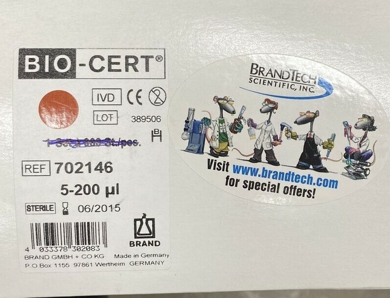 BrandTech Pipette Tips 200 ul Filtered 10 Racks with 96 Tips Each