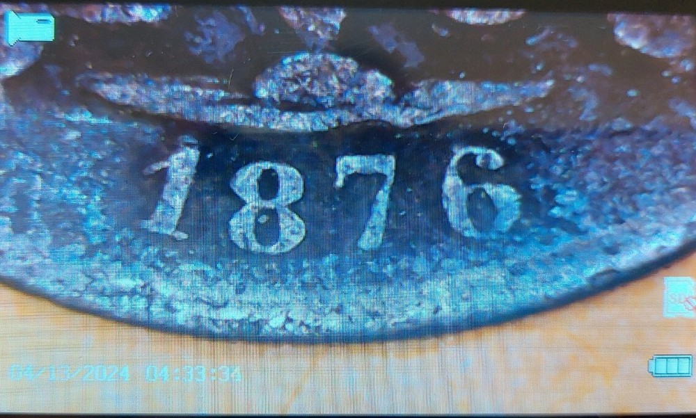 1876/5 Mo B/M Mexico 10 Centavos- Please Read
