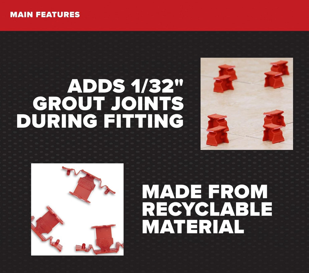 Tuscan Leveling System - White SeamClips - 1000 Pieces