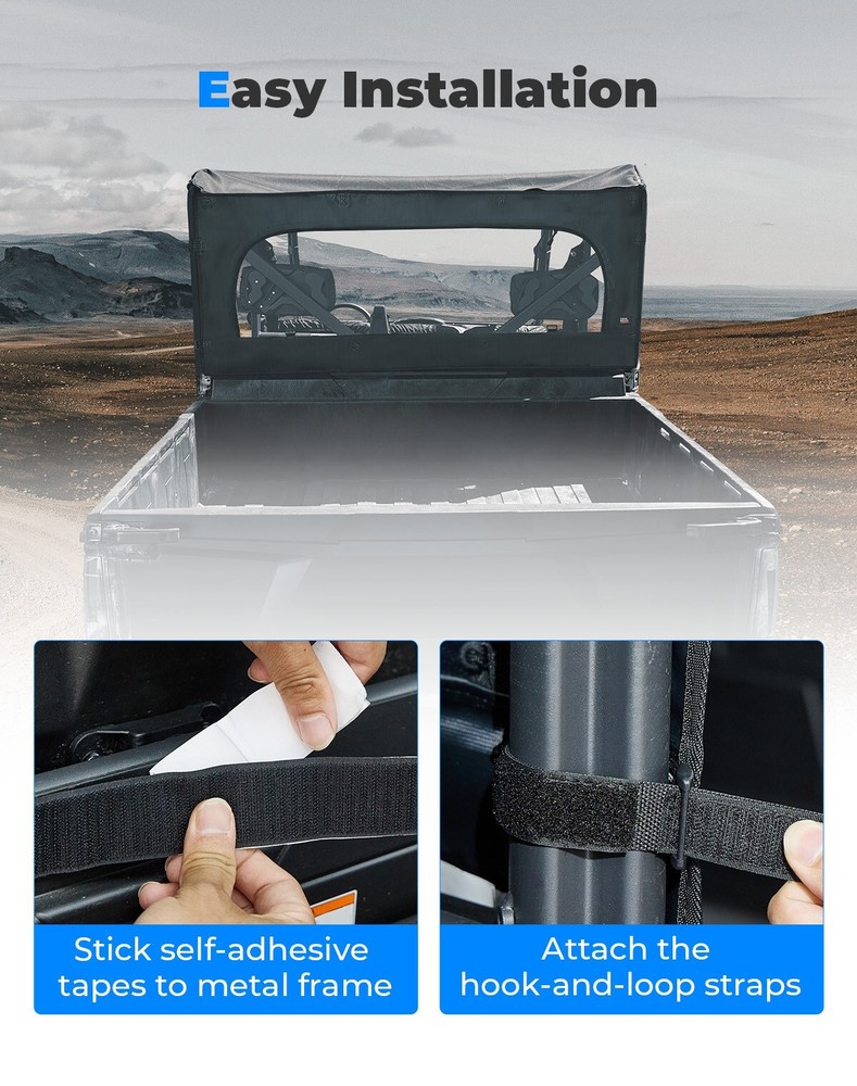 UTV Rear Soft Window Windshield Waterproof for Tracker 800SX / Crew 2020-2024