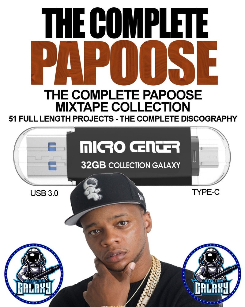 Papoose Complete Mixtape Collection on USB + Extra's (51 Full Length Projects)
