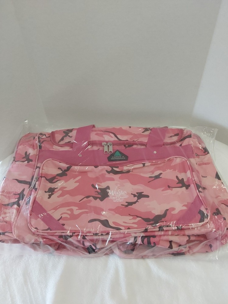 Class 5 Outdoors Pink Camouflage Duffle Bag W/Handle & Padded Shoulder Strap
