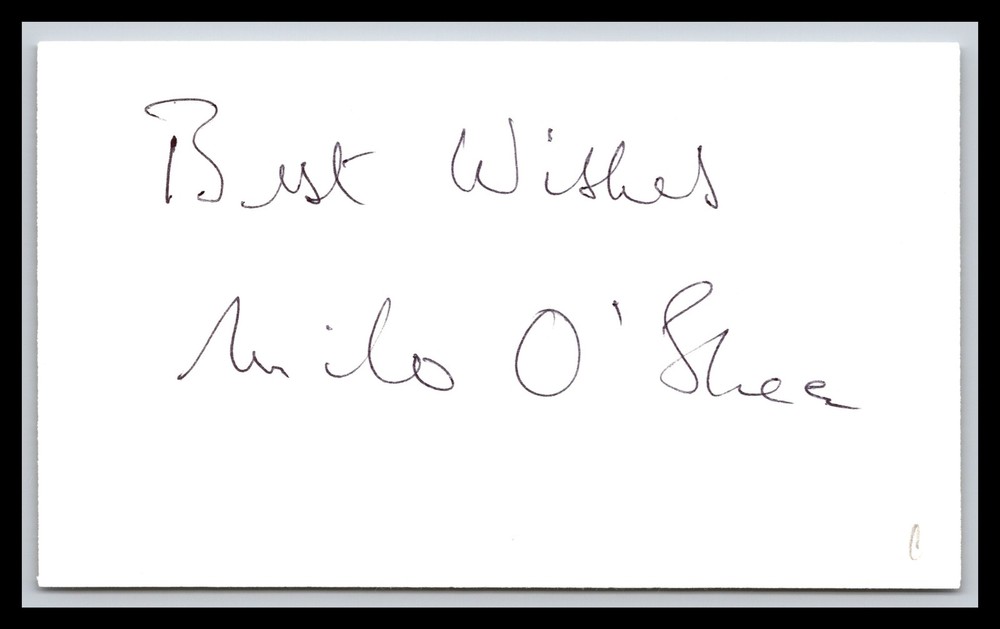 Milo O Shea - Actor - 3x5 Card - Signed / Autograph (c)