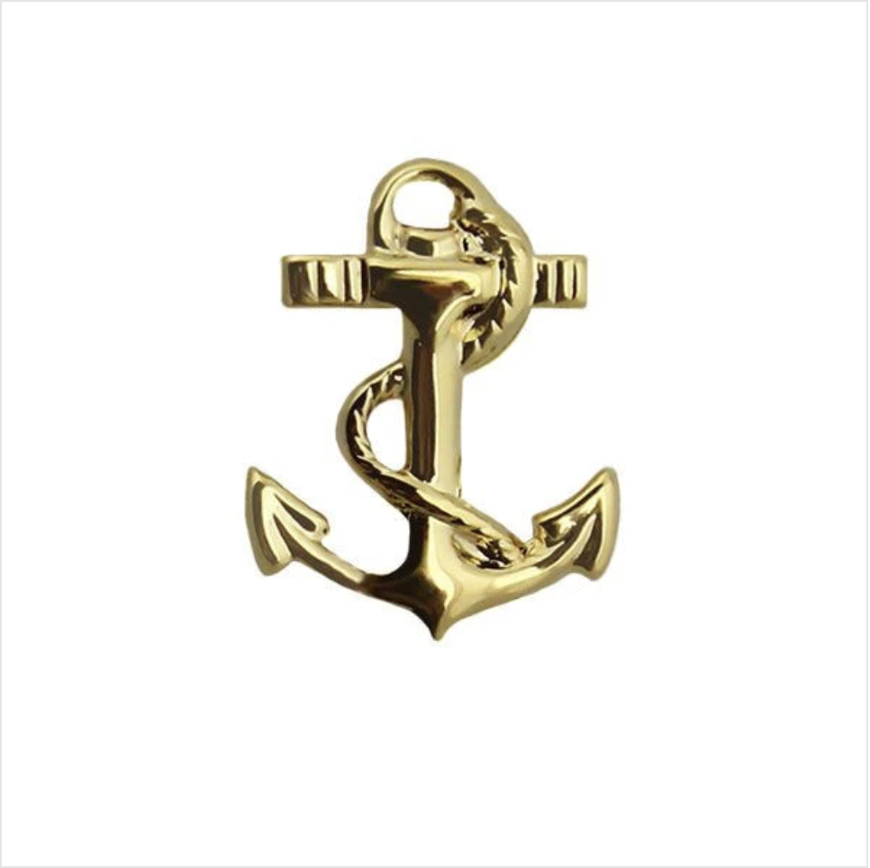GENUINE U.S. MILITARY SEALIFT COMMAND COLLAR DEVICE: GOLD ANCHOR