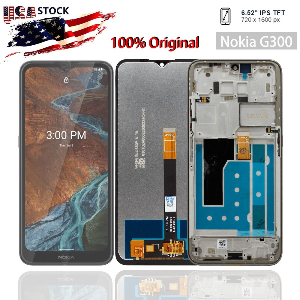 LCD Display Touch Screen Digitizer Assembly + Frame Replacement For Nokia G300