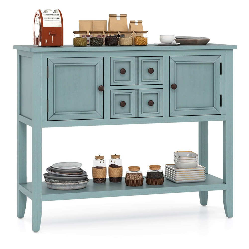 Buffet Sideboard Cabinet Entryway Console Table with 2 Doors and 2 Drawers