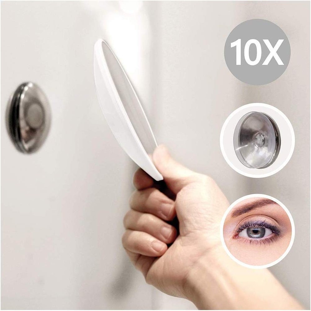 Cosmetic Mirror 10x Magnification White