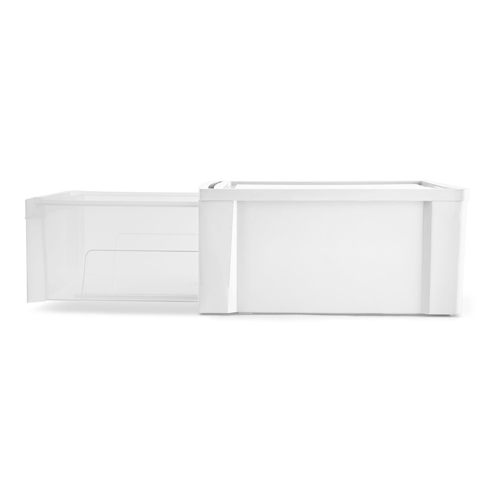 Starplast Medium Stacking Drawer, White,NEW PRODUCT EXPLOSION