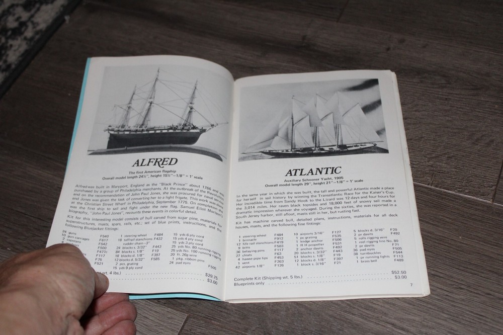 Bluejacket Ship Crafters product catalog 1972 model ship building