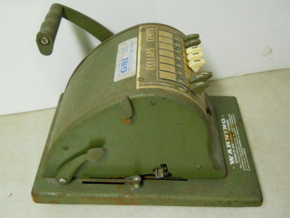 Vintage Paymaster Series X-2000 Check Writer Embosser Machine