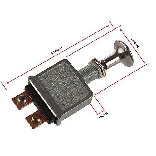 MDY Auto Toggle Switch Heavy Duty Push-Pull-On-Off Switch with 2 Position 2