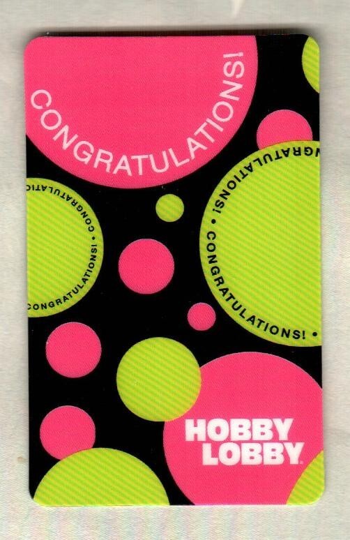 HOBBY LOBBY Congratulations ( 2012 ) Gift Card ( $0 )