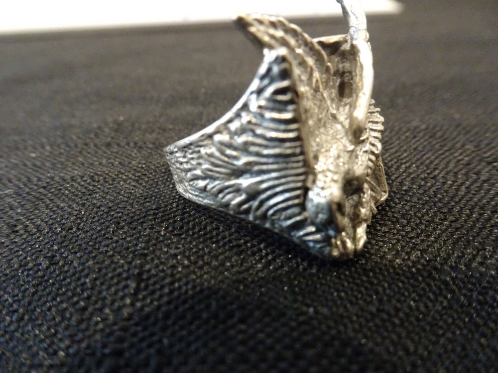 #637-VINTAGE STERLING SILVER EAGLE RING-925-SIZE-8