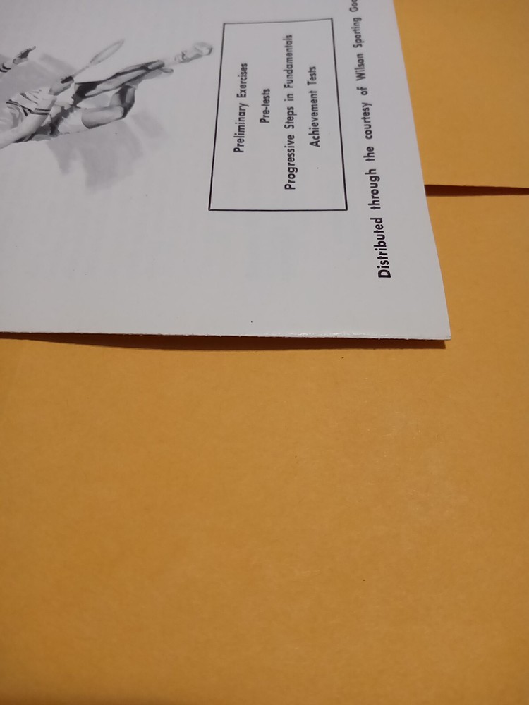 1950's A Tennis Program for Elementary & Secondary Schools Pamphlet Wilson Sport