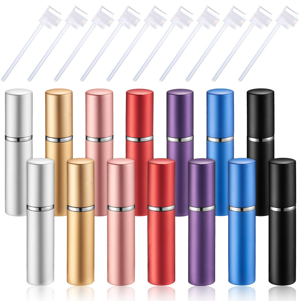 14 Pcs 5 Ml Travel Perfume Atomizer Mini Refillable Spray Perfume Bottle Portabl