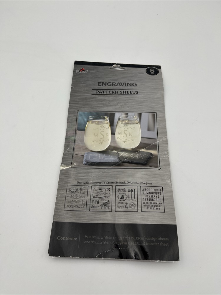 Plaid Engraving Pattern Sheets 5pc