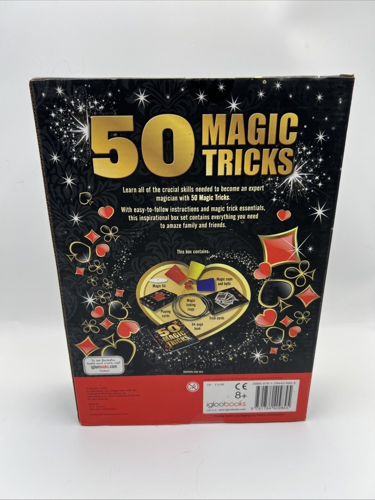 50 Magic Tricks From Igloo Books. Includes 64 Page Book - New in Box