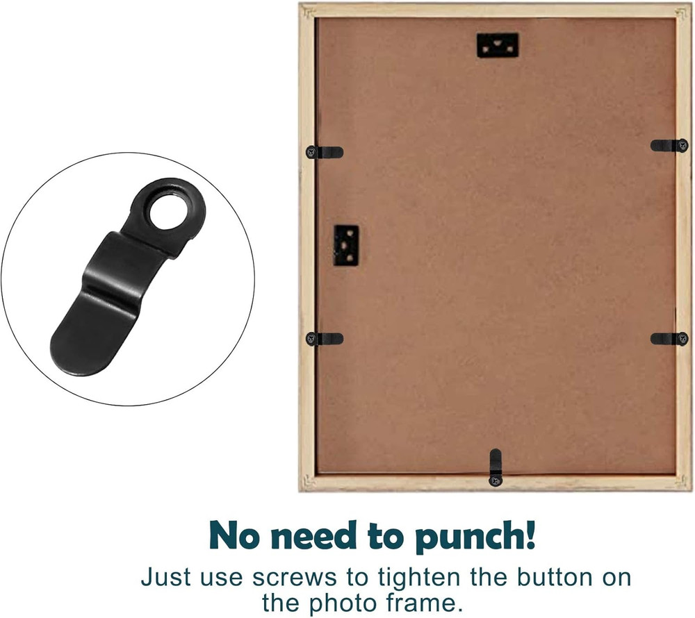 100PCS Picture Turn Button Fasteners Photo Frame Hardware, Black
