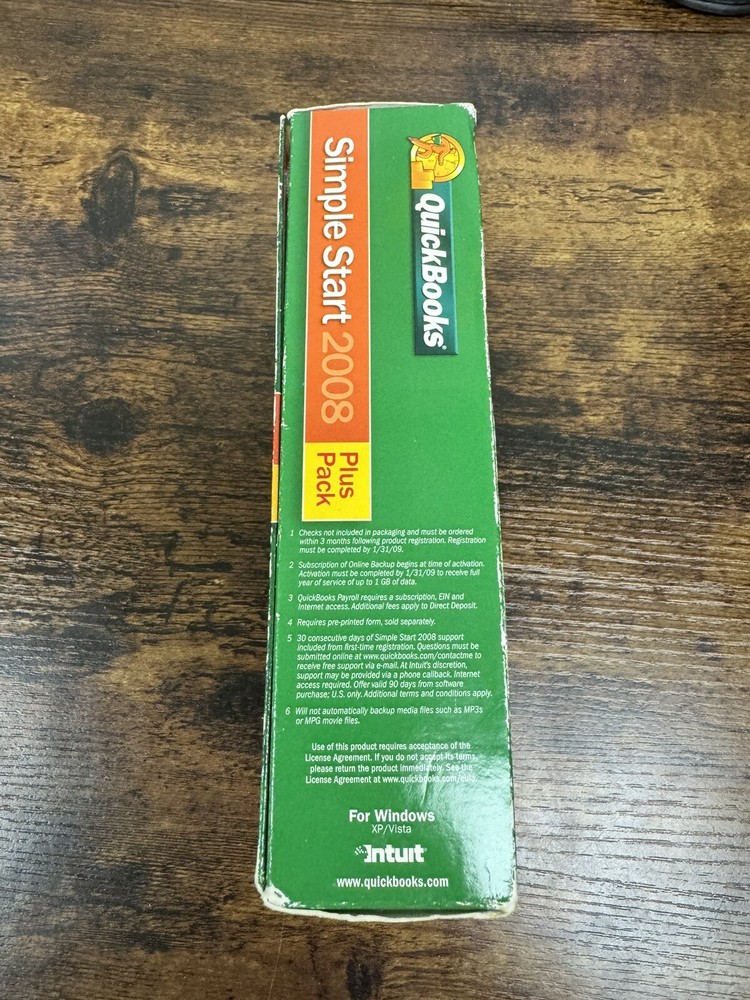 INTUIT QUICKBOOKS PRO 2008 FOR WINDOWS