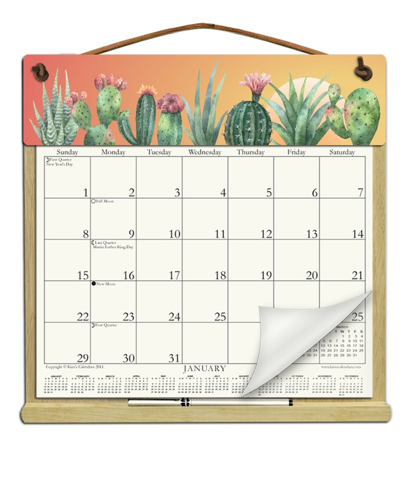 CACTUS CALENDAR HOLDER - REFILLABLE EVERY YEAR!