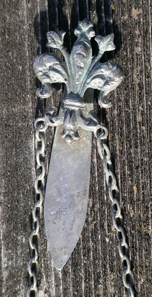 Antique Continental 800 Fine Silver Eye Glass Chatelaine Case w/ Spectacles