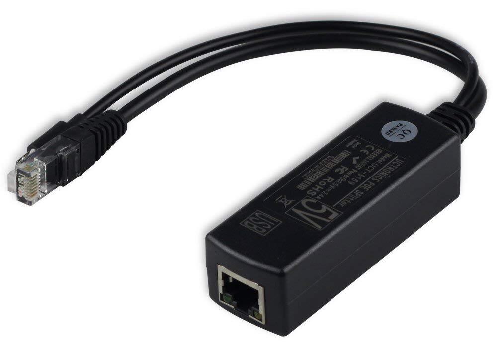 Raspberry Pi PoE Splitter 5V 2-Pack Active PoE to Micro USB IEEE 802.3af