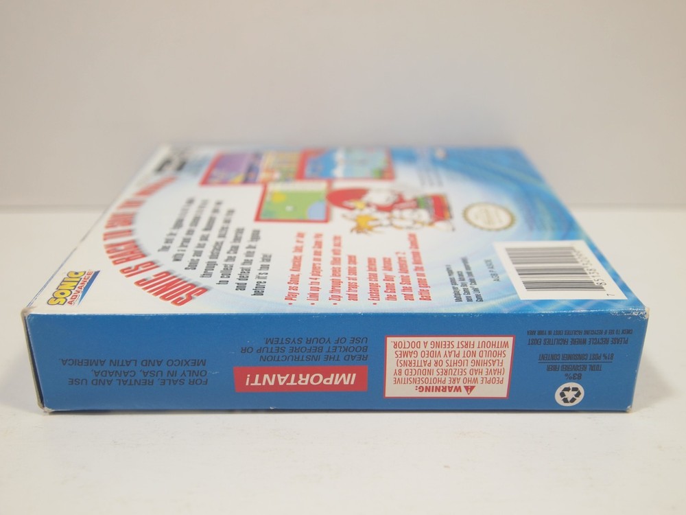 Sonic Advance (Game Boy Advance | GBA) Authentic BOX ONLY