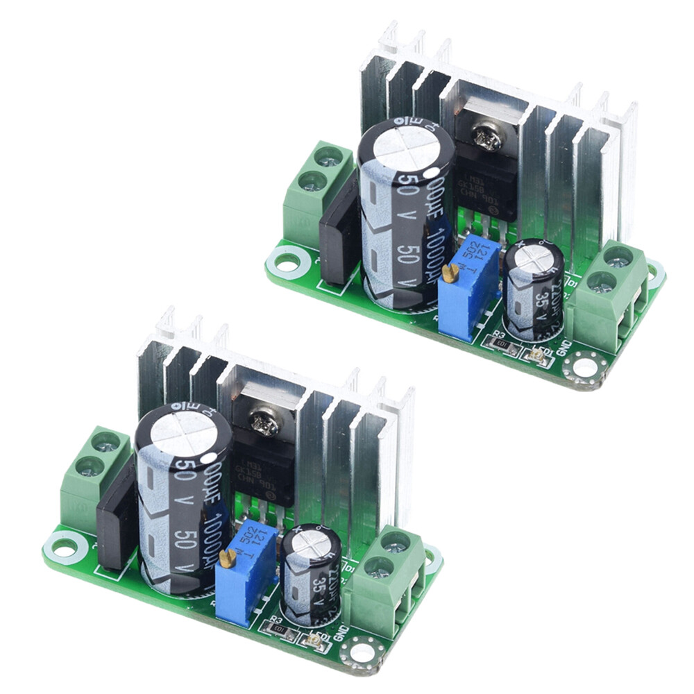 2Pcs LM317T DC-DC Adjustable Converter Module Buck Step Down Linear Regulator
