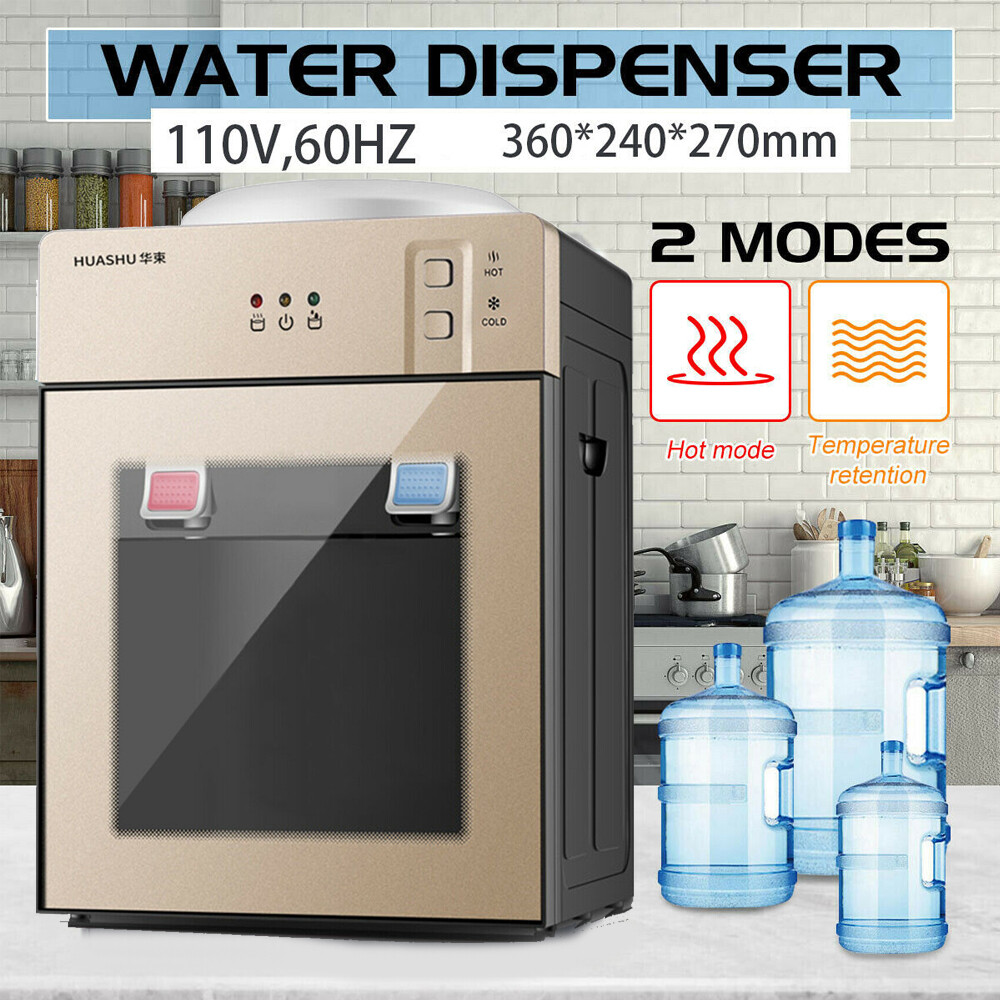 5 Gallon Cold Hot Water Dispenser Top Loading Countertop Water Cooler Dispenser
