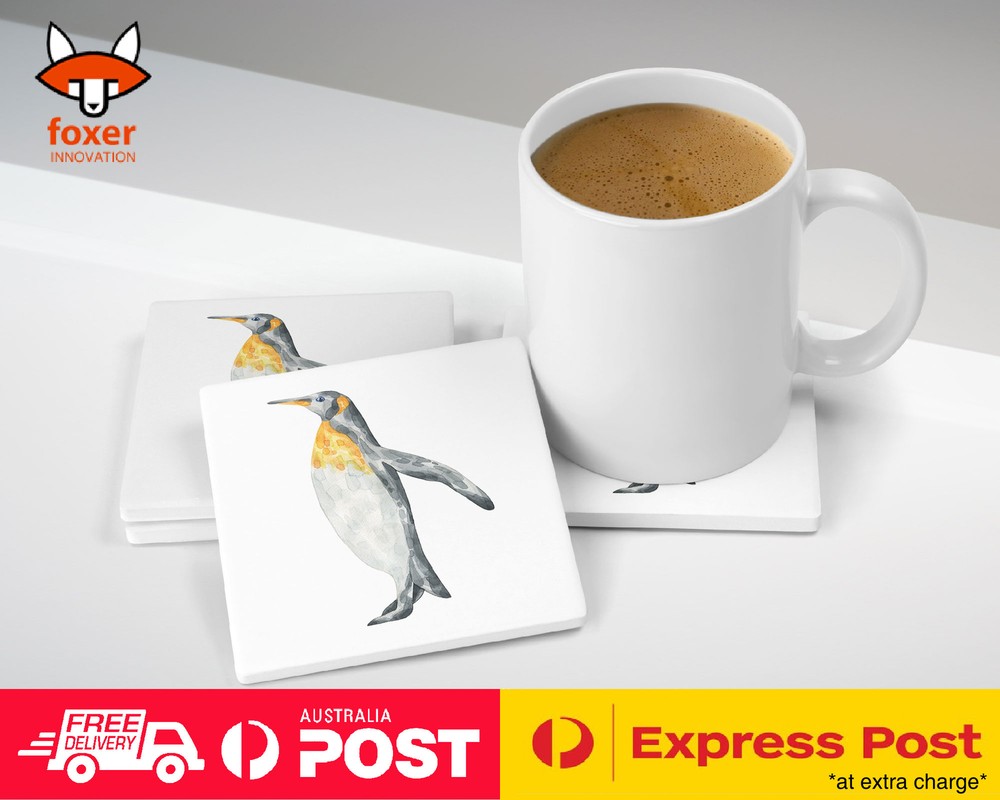 COASTER COFFEE DRINKING MAT|WATERCOLOR PENGUIN 4