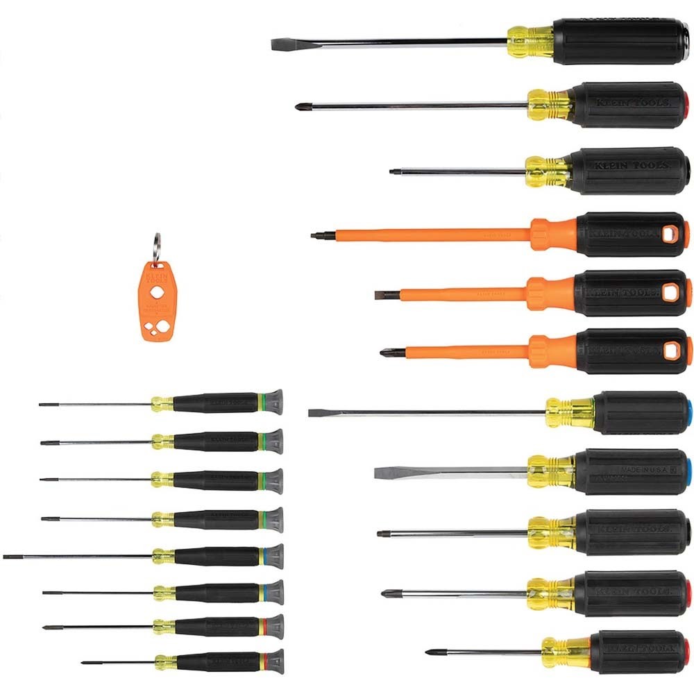 Klein Tools 85820 Color-Coded Screwdriver Set 20-Piece w Magnetizer