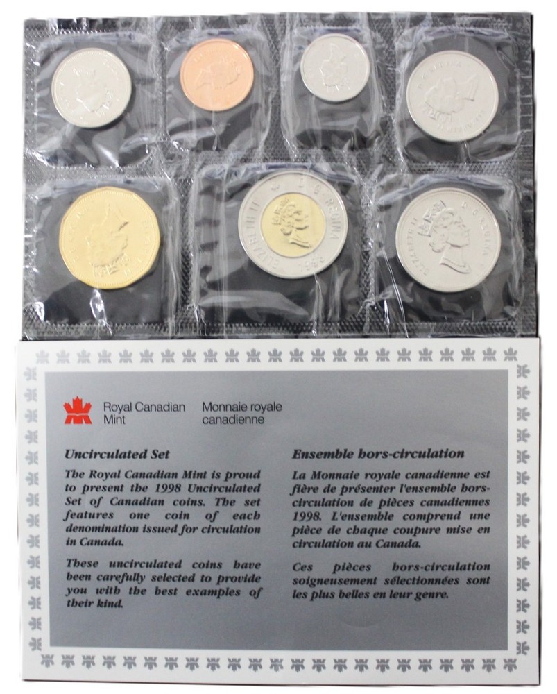 1998 Canada Proof Like "W" Mint Mark Set