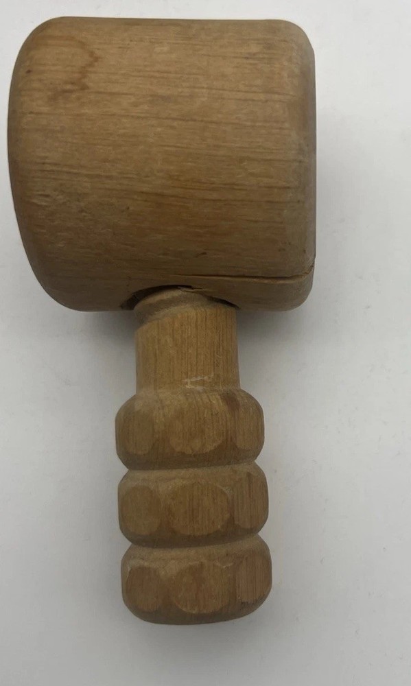 Vintage Wood Screw Twist Turn NutCracker