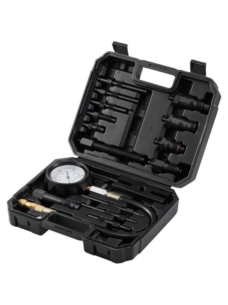 Engine Compression Tester, 18-Piece Cylinder Pressure Test Tool Kit