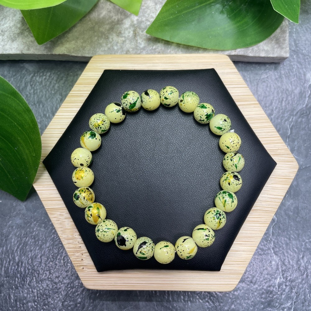 Handmade Bead Beaded Stackable 6.5” Plus Stretch Bracelet New Free Ship C1548
