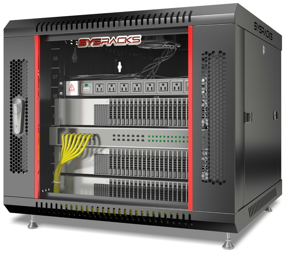 Sysracks 9U Wall Mount Network Data IT Server Cabinet Rack Lockable
