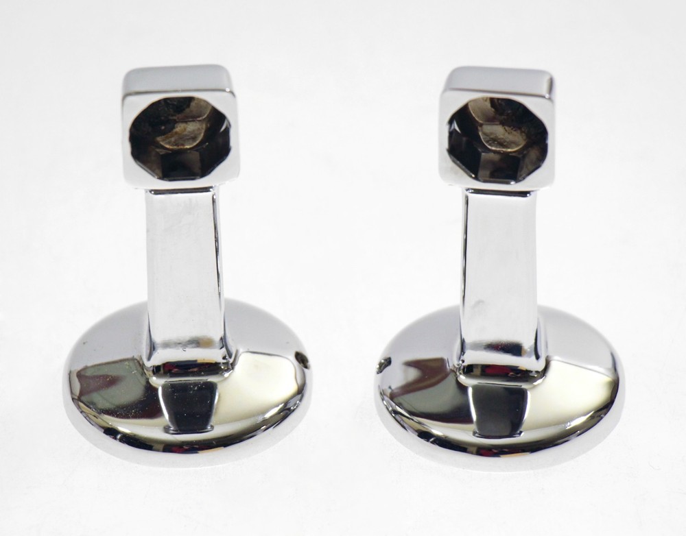 Vintage Hoover Chrome Surface Mount Towel Brackets