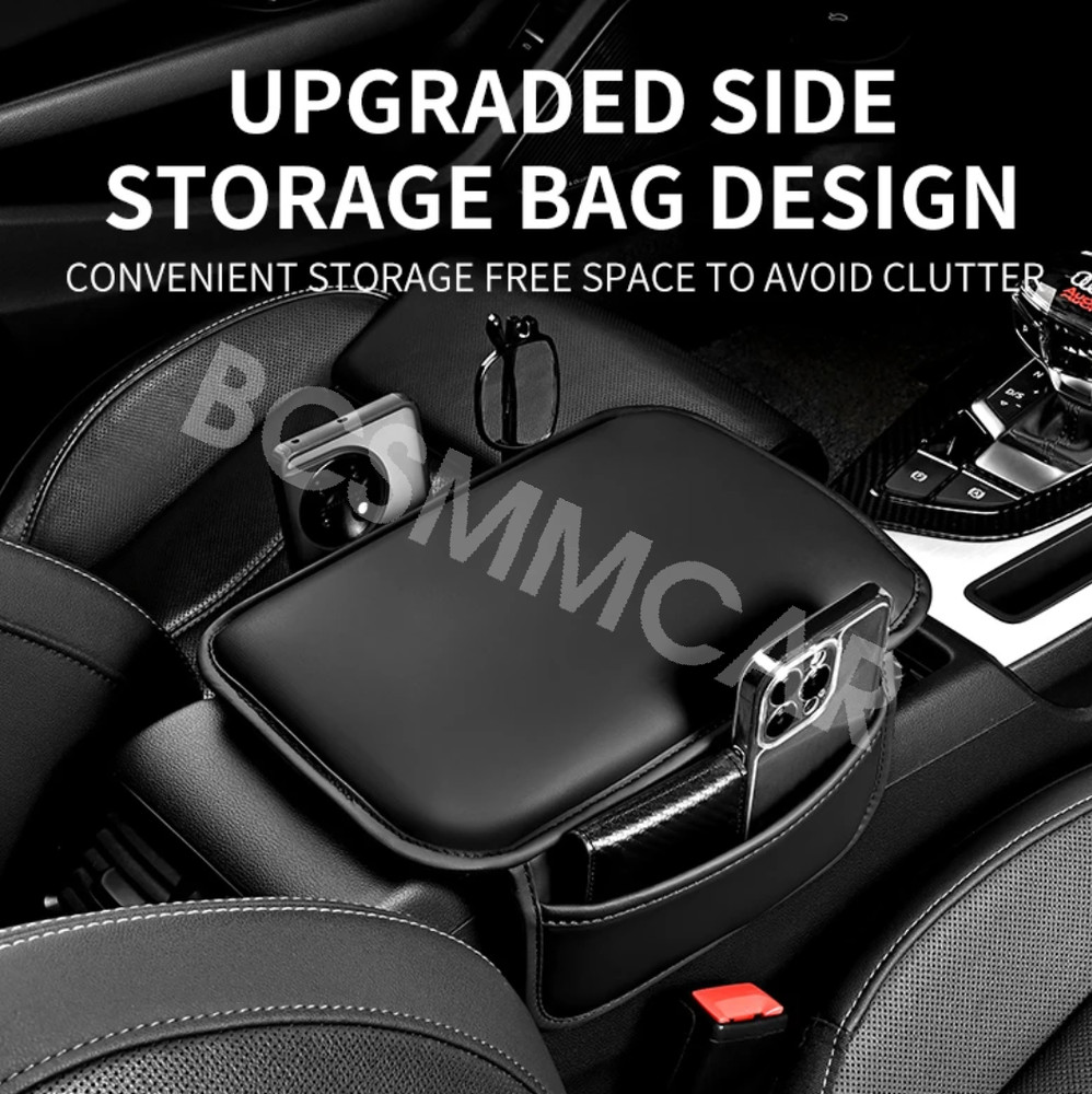 Seat Armrest Cushion Protector Storage Pad Leather For Car Interior Accessories