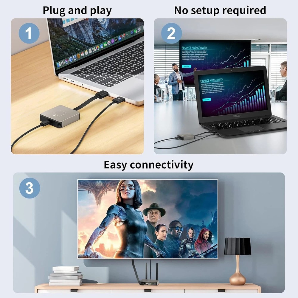 4K Wireless HDMI Transmitter and Receiver Wireless HDMI Adapter 0.1s Latency