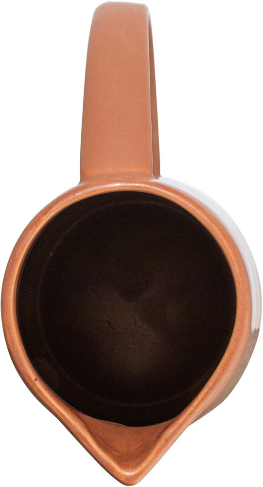 Modern Stoneware Pitcher, Matte Terracotta