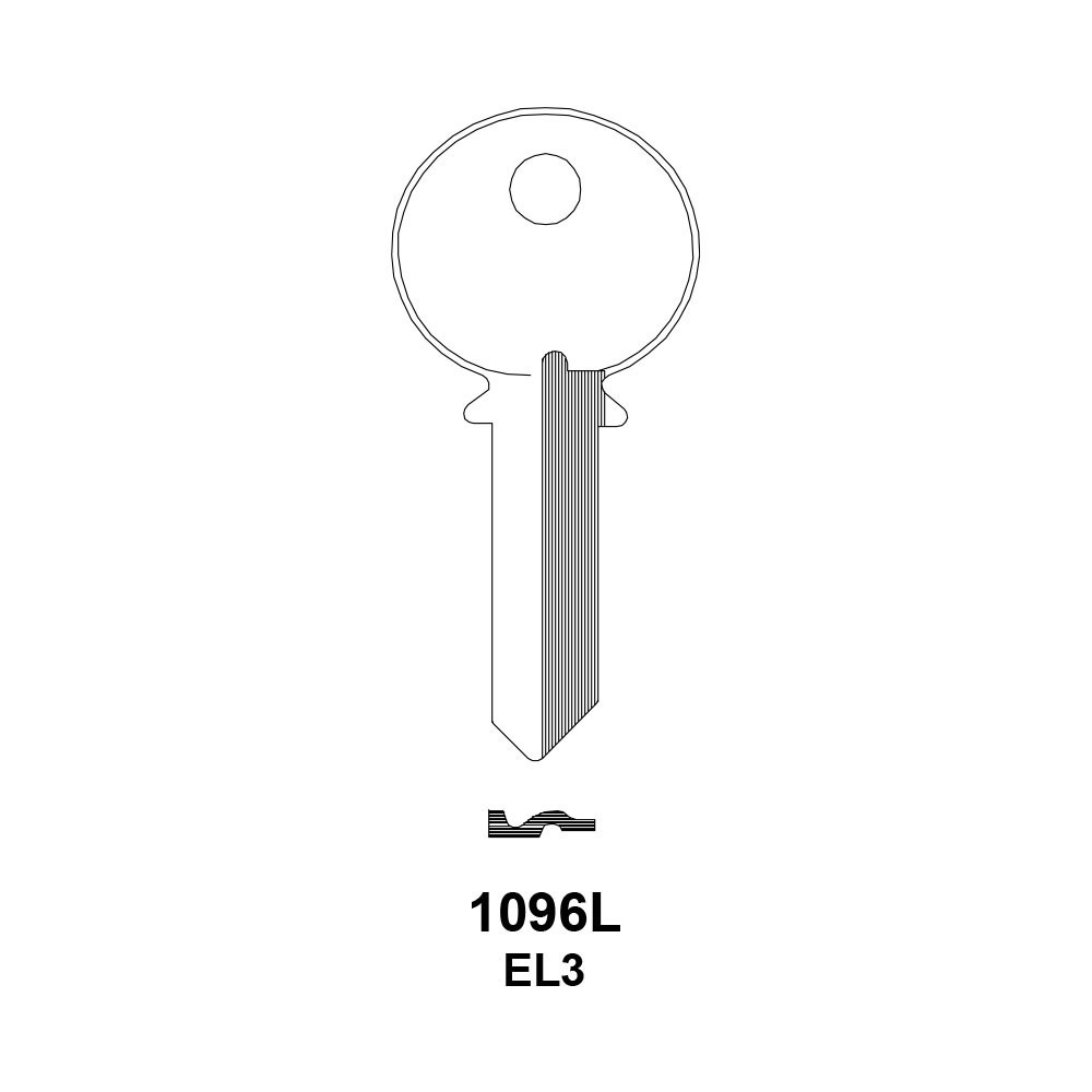 EL3 / 1096L Key Blank BRASS