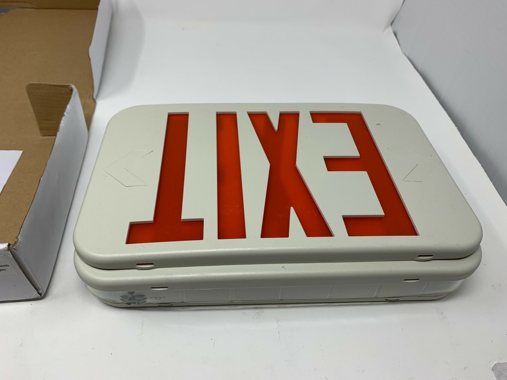 Ciata Lighting All LED Decorative Exit Sign / Emergency Light Combo with Backup