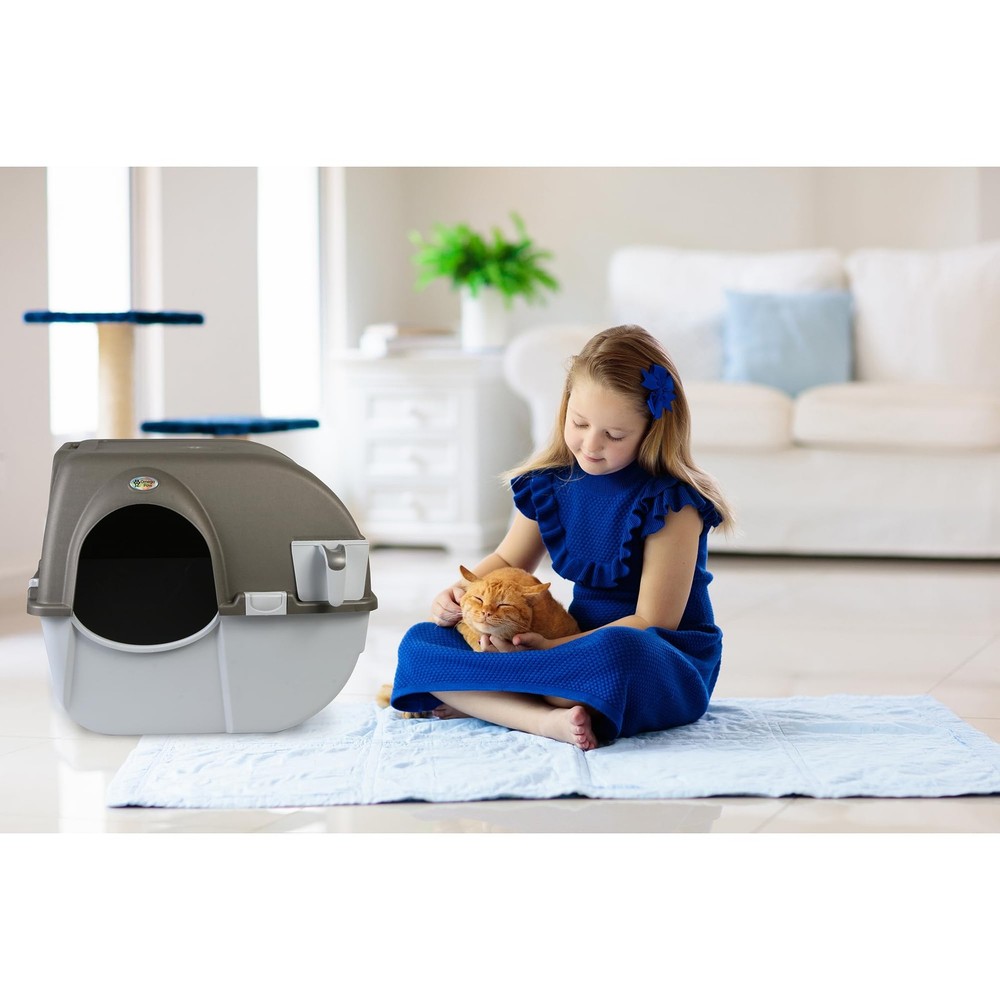 NRA15 Self Cleaning Litter Box Regular Size,Grey