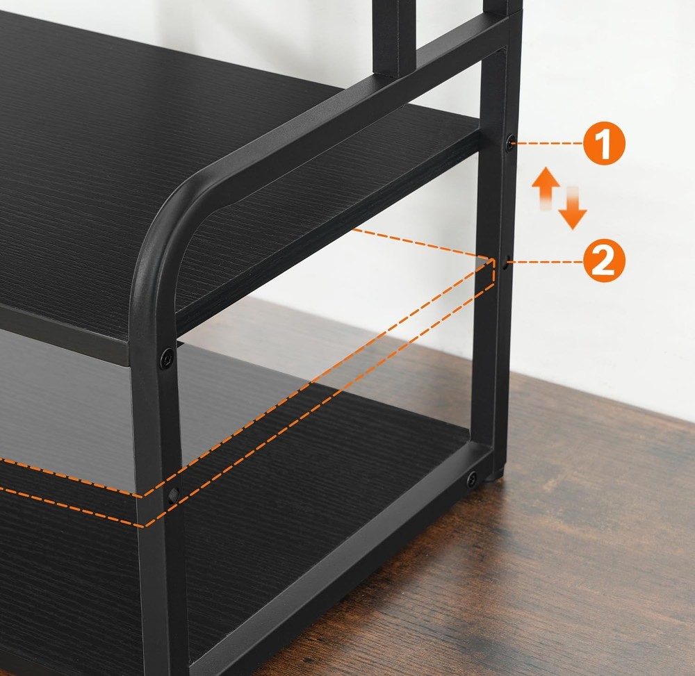 Printer Stand 3-Tier Desktop Printer Table Under Desk Printer Storage Office