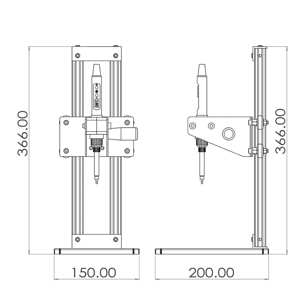 Compact Vertical Heat Press Tool - 500°C, 380PCS Inserts & Interchangeable Tips