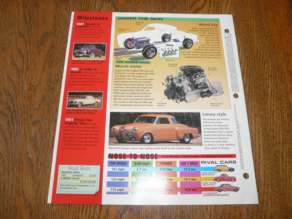1951 Studebaker Champion UNIQUE IMP BROCHURE